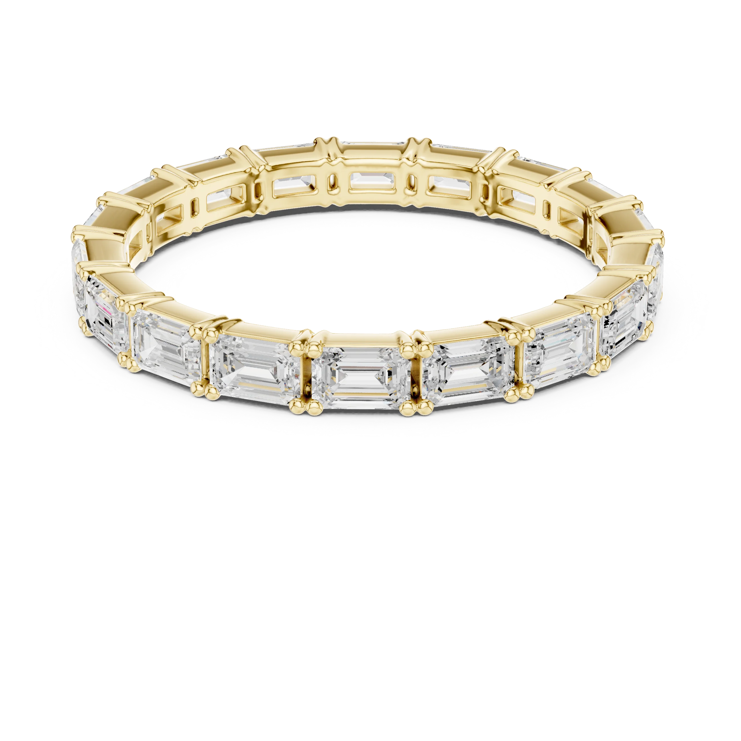 Emerald Diamond Full Eternity Band