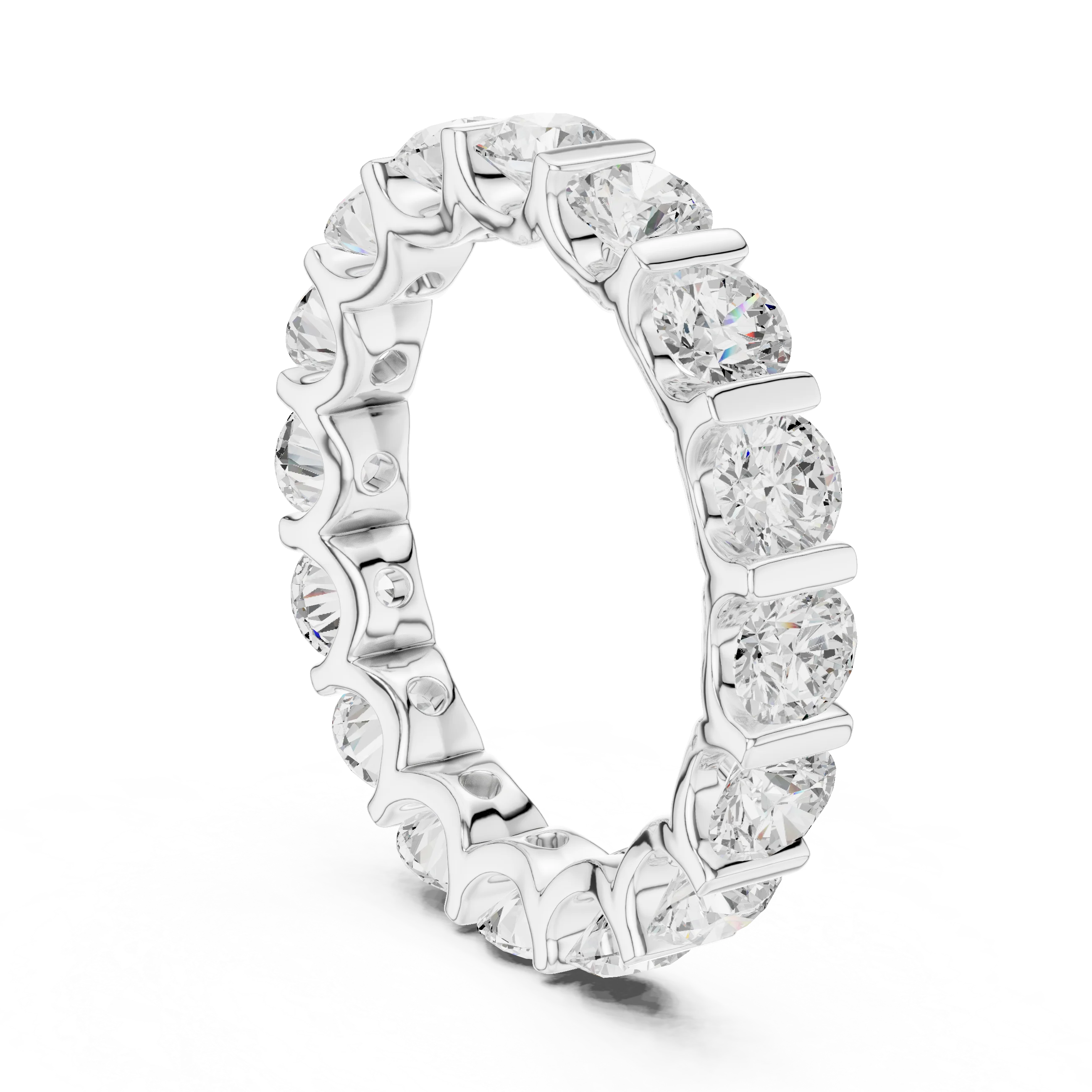Round Diamond Eternity Band
