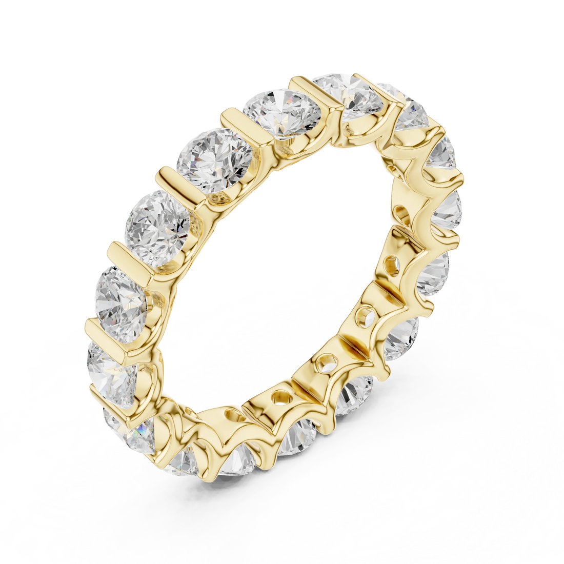 Round Diamond Eternity Band