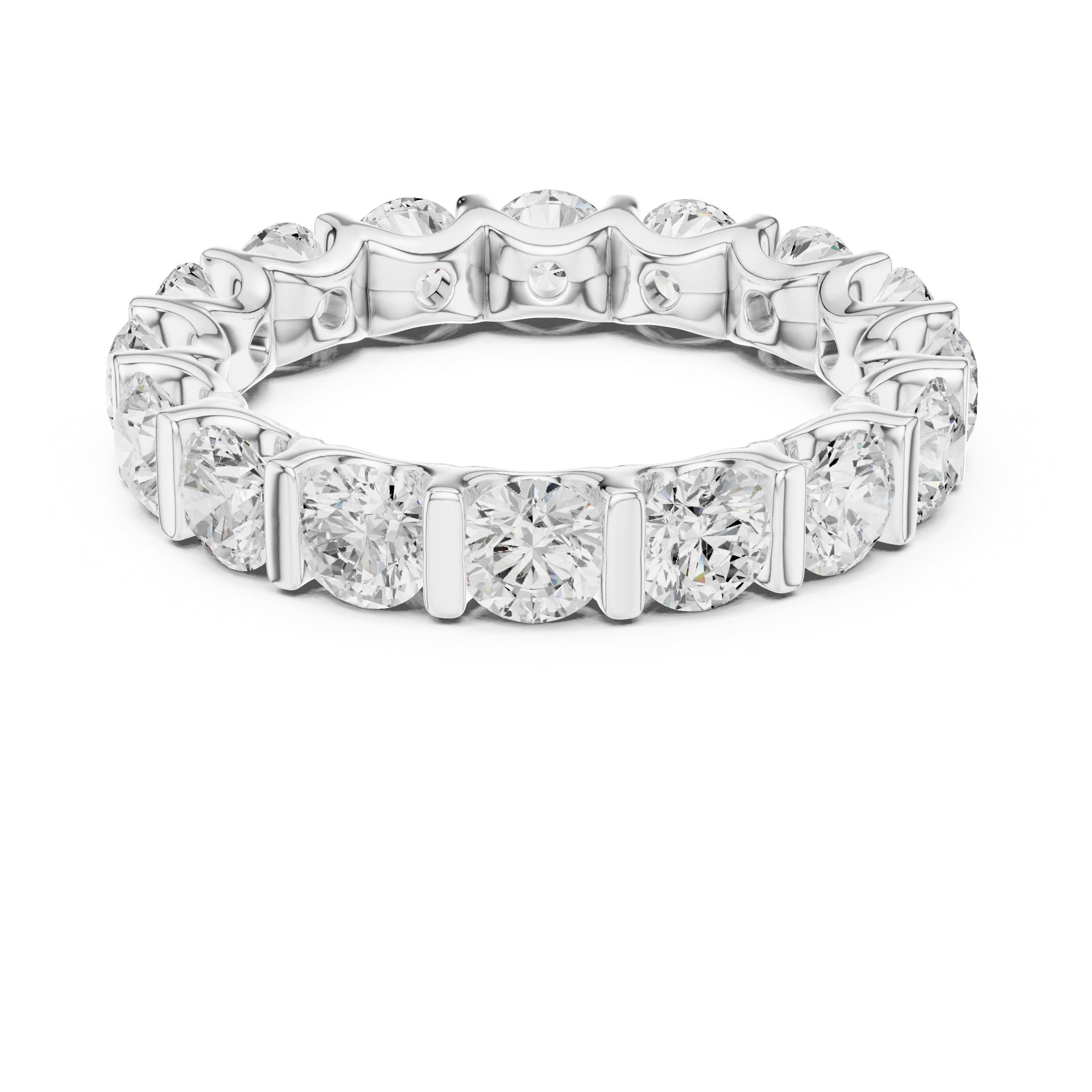 Round Diamond Eternity Band