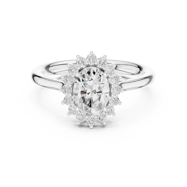 Oval Halo Diamond Engagement Ring