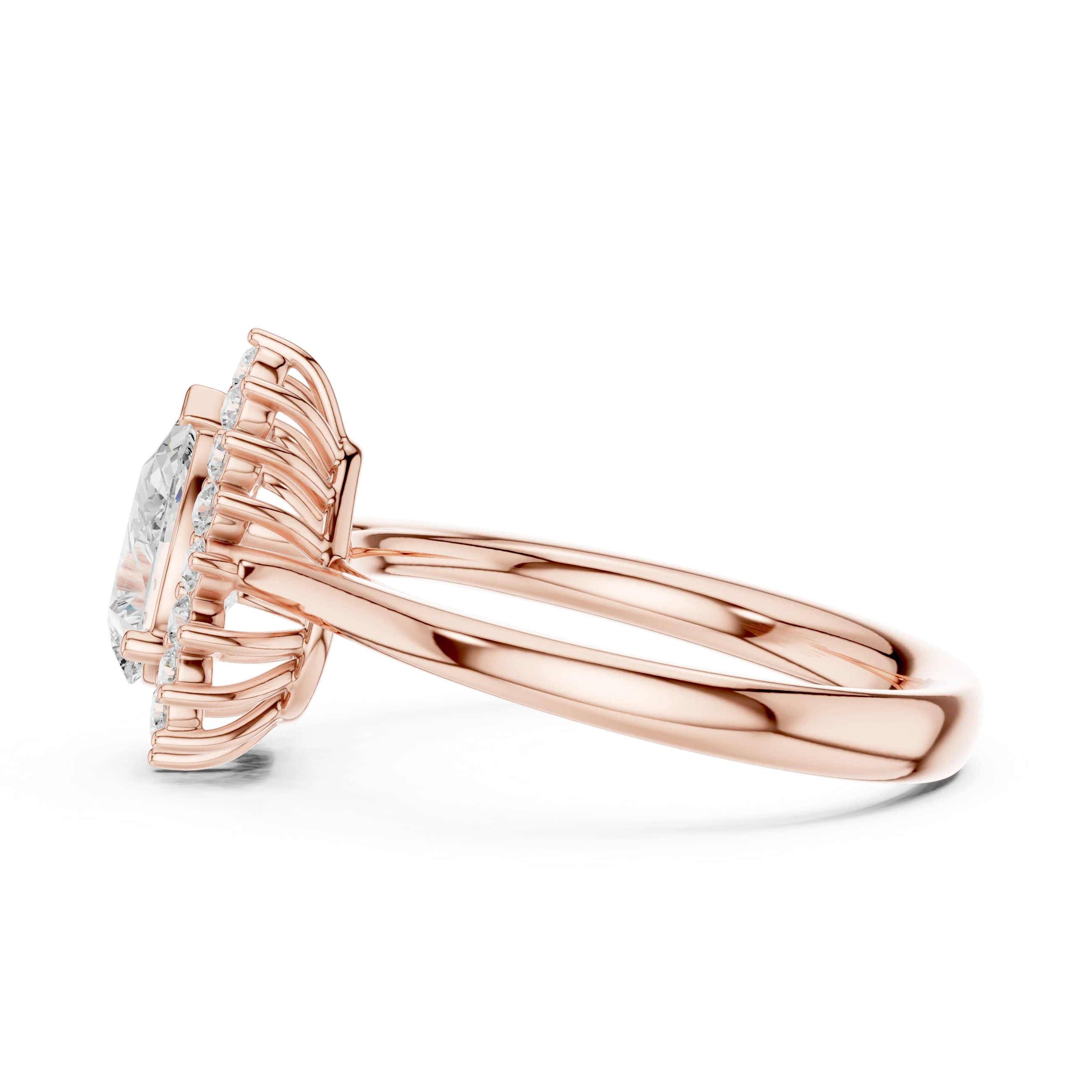 Pear Halo Diamond Engagement Ring