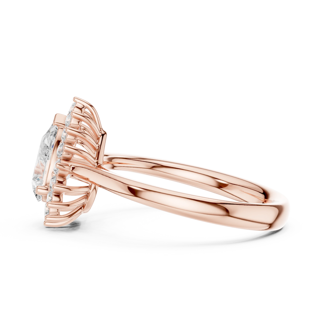 Pear Halo Diamond Engagement Ring