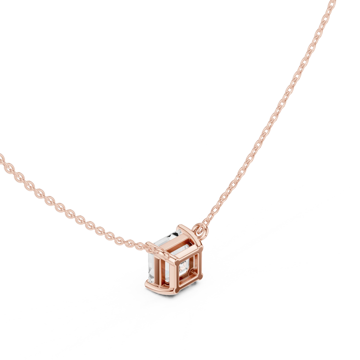 Asscher Aura Solitaire Diamond Pendant