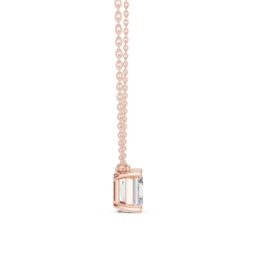 Asscher Aura Solitaire Diamond Pendant