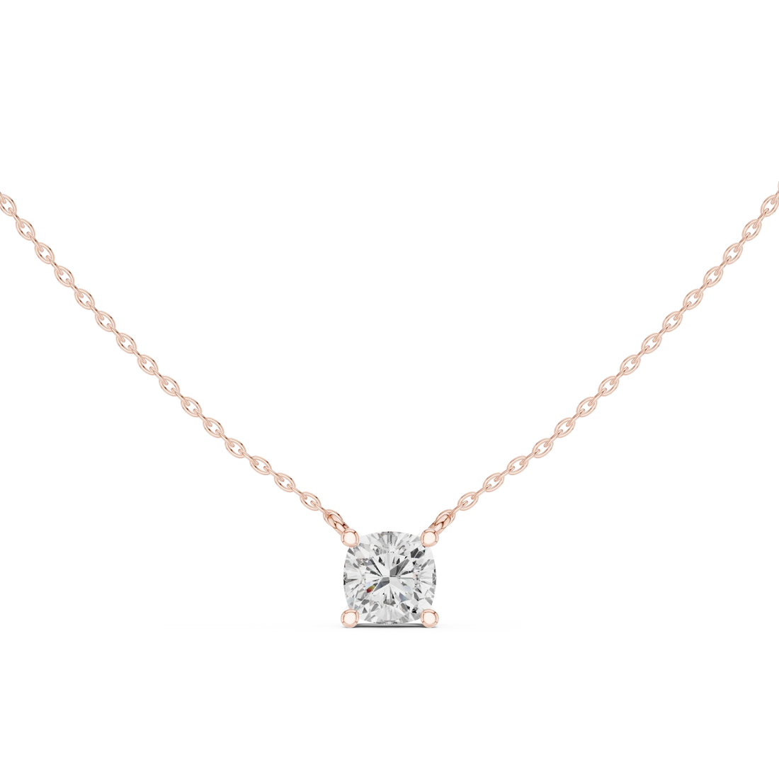 Cushion Grace Solitaire Diamond Pendant