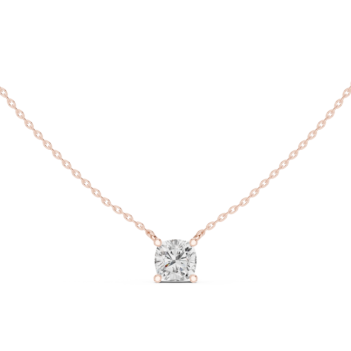 Cushion Grace Solitaire Diamond Pendant