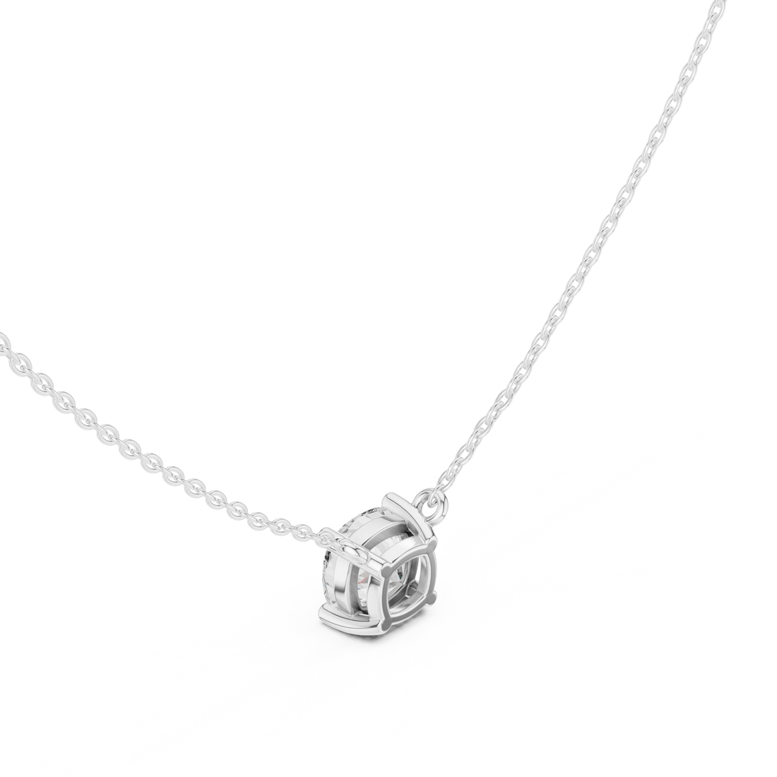 Cushion Grace Solitaire Diamond Pendant