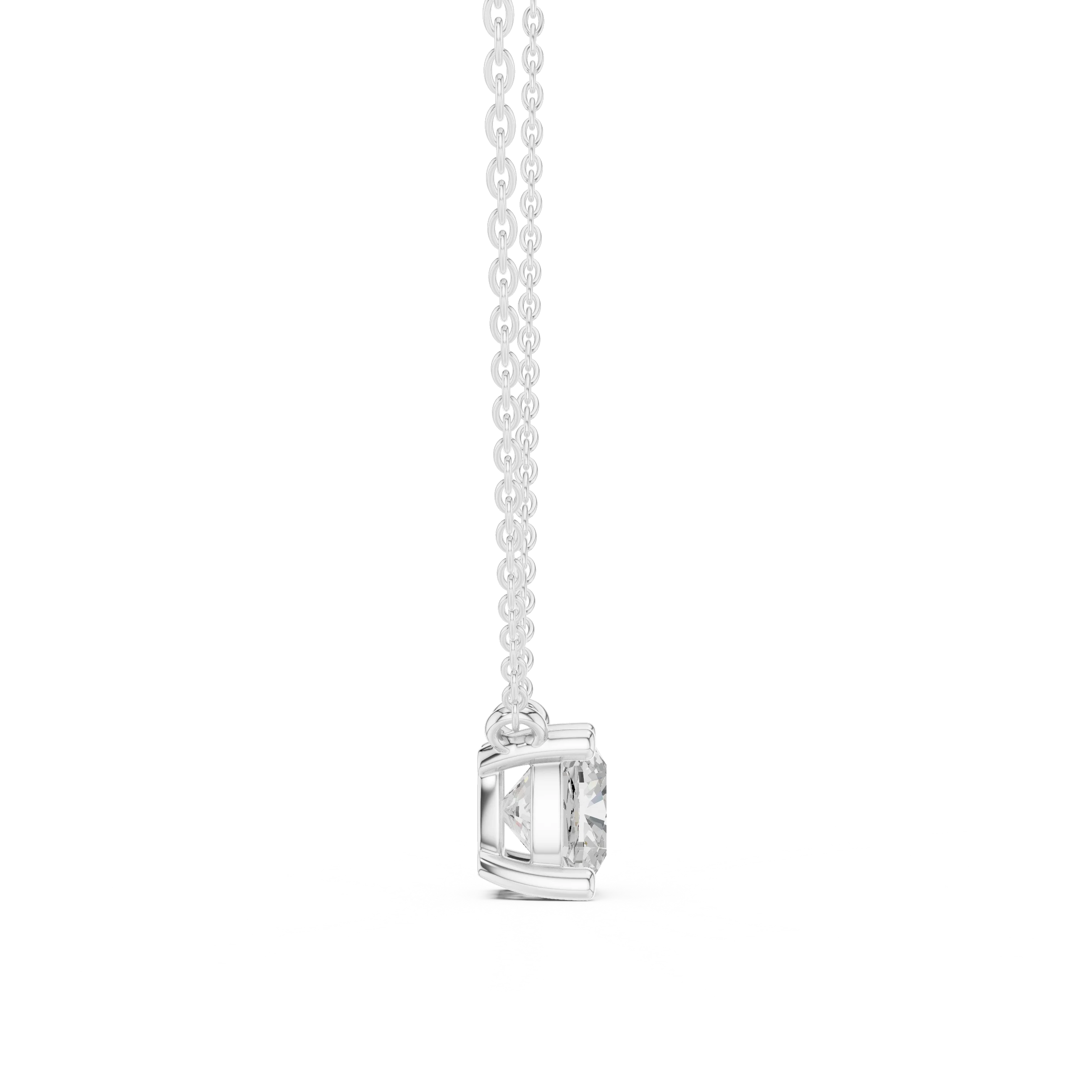 Cushion Grace Solitaire Diamond Pendant