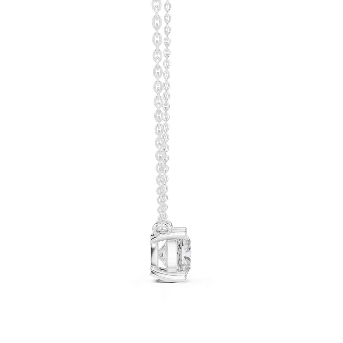 Cushion Grace Solitaire Diamond Pendant
