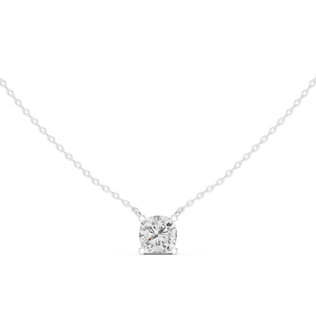 Cushion Grace Solitaire Diamond Pendant