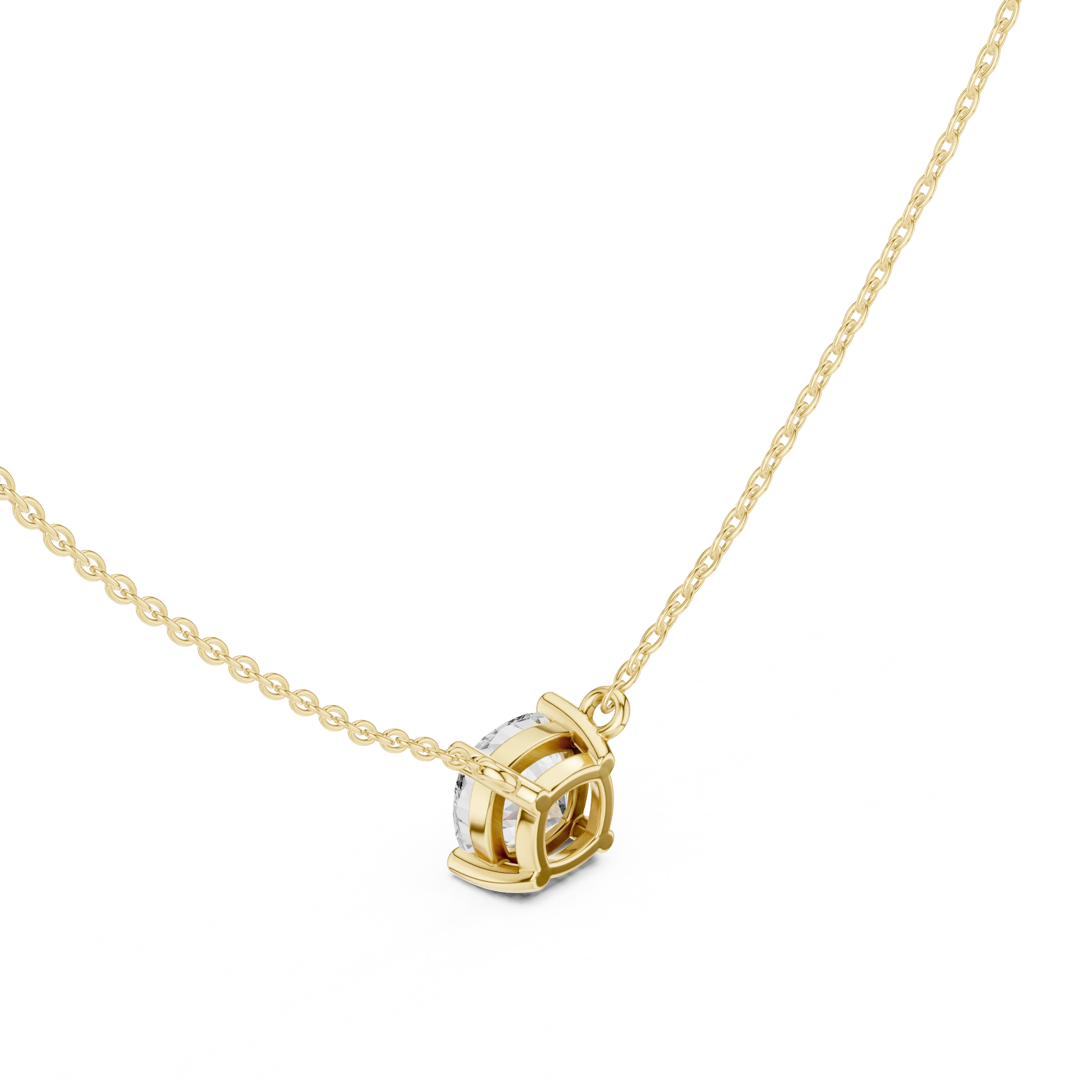 Cushion Grace Solitaire Diamond Pendant