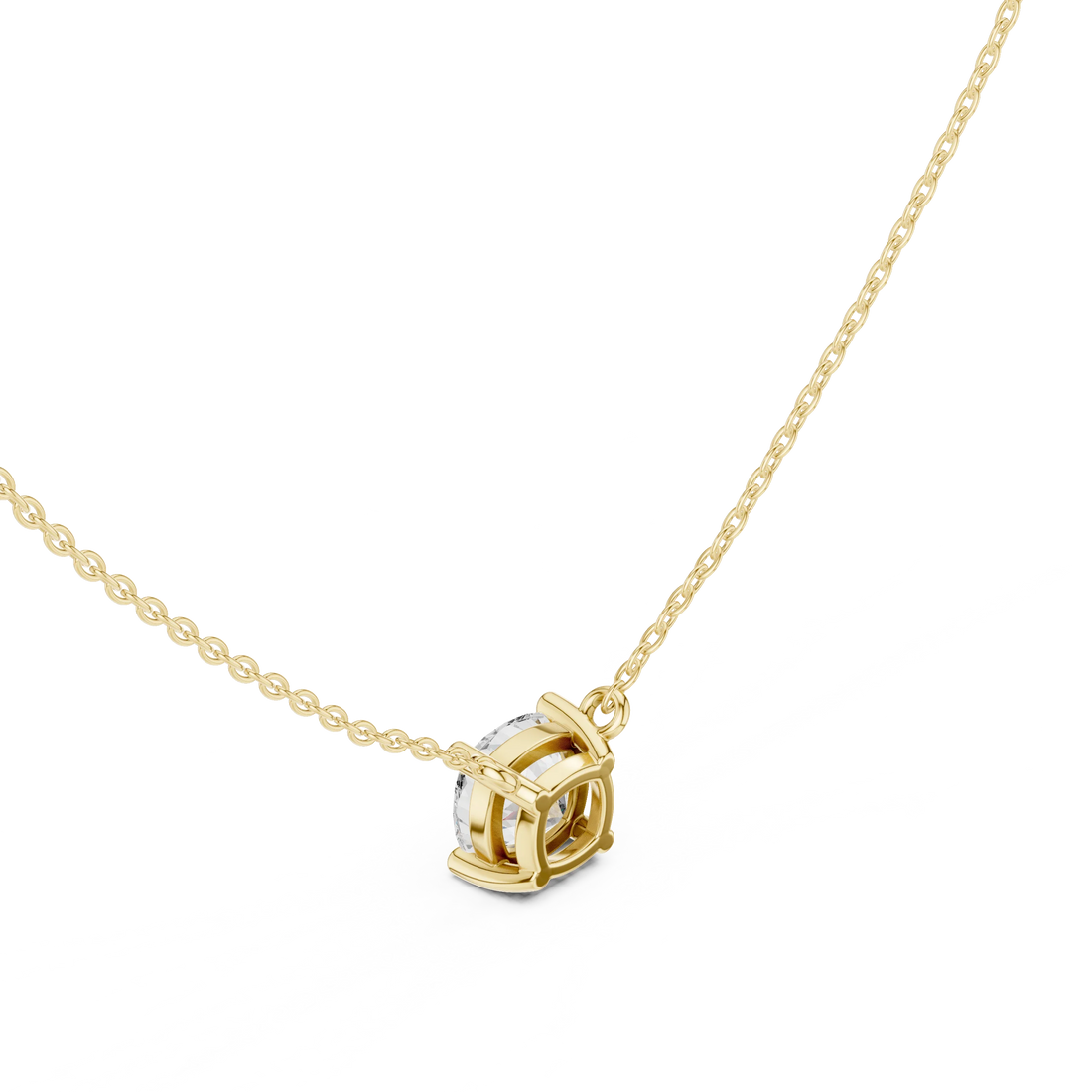 Cushion Grace Solitaire Diamond Pendant