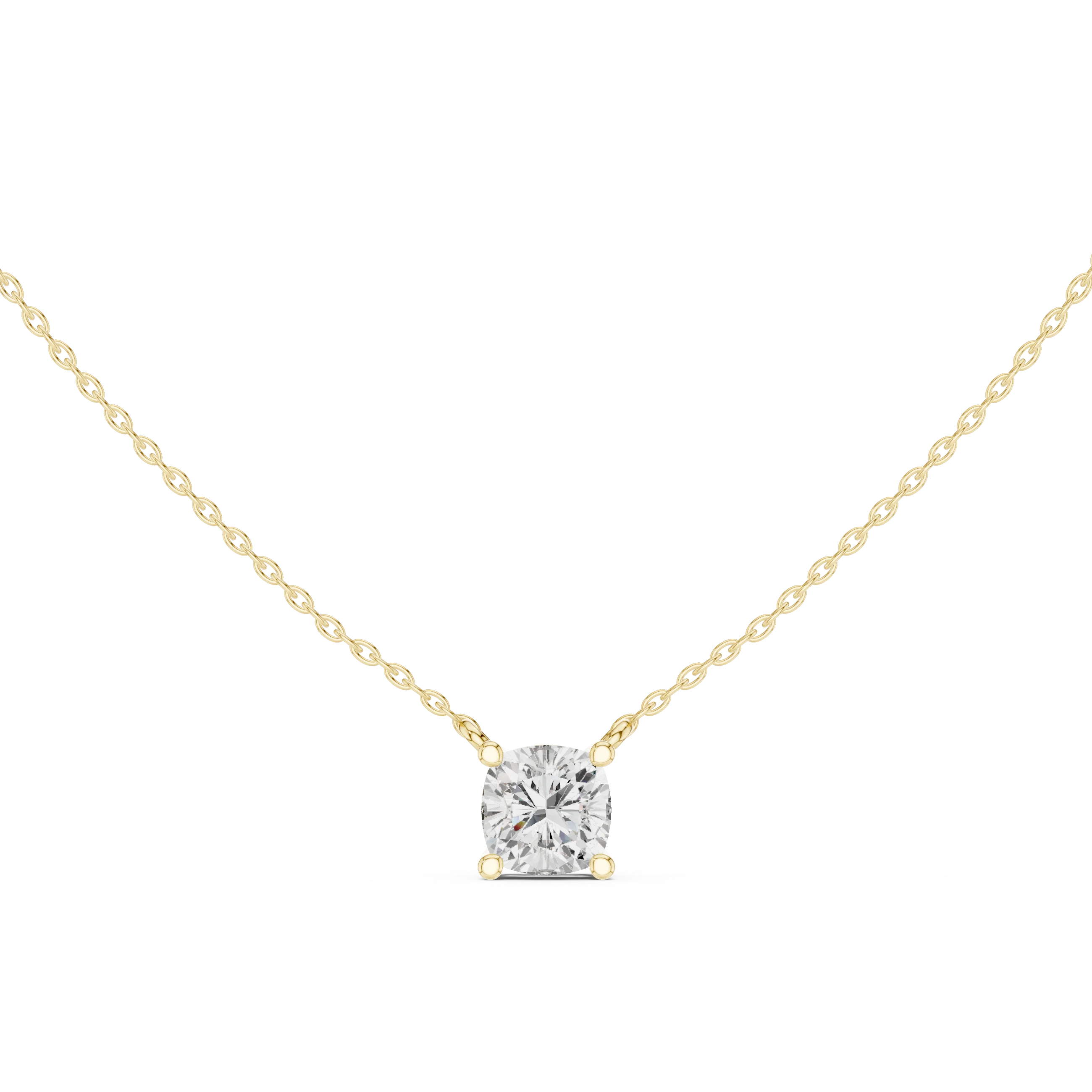 Cushion Grace Solitaire Diamond Pendant