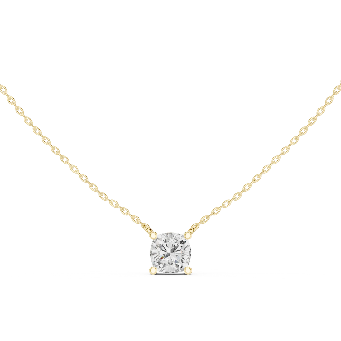 Cushion Grace Solitaire Diamond Pendant