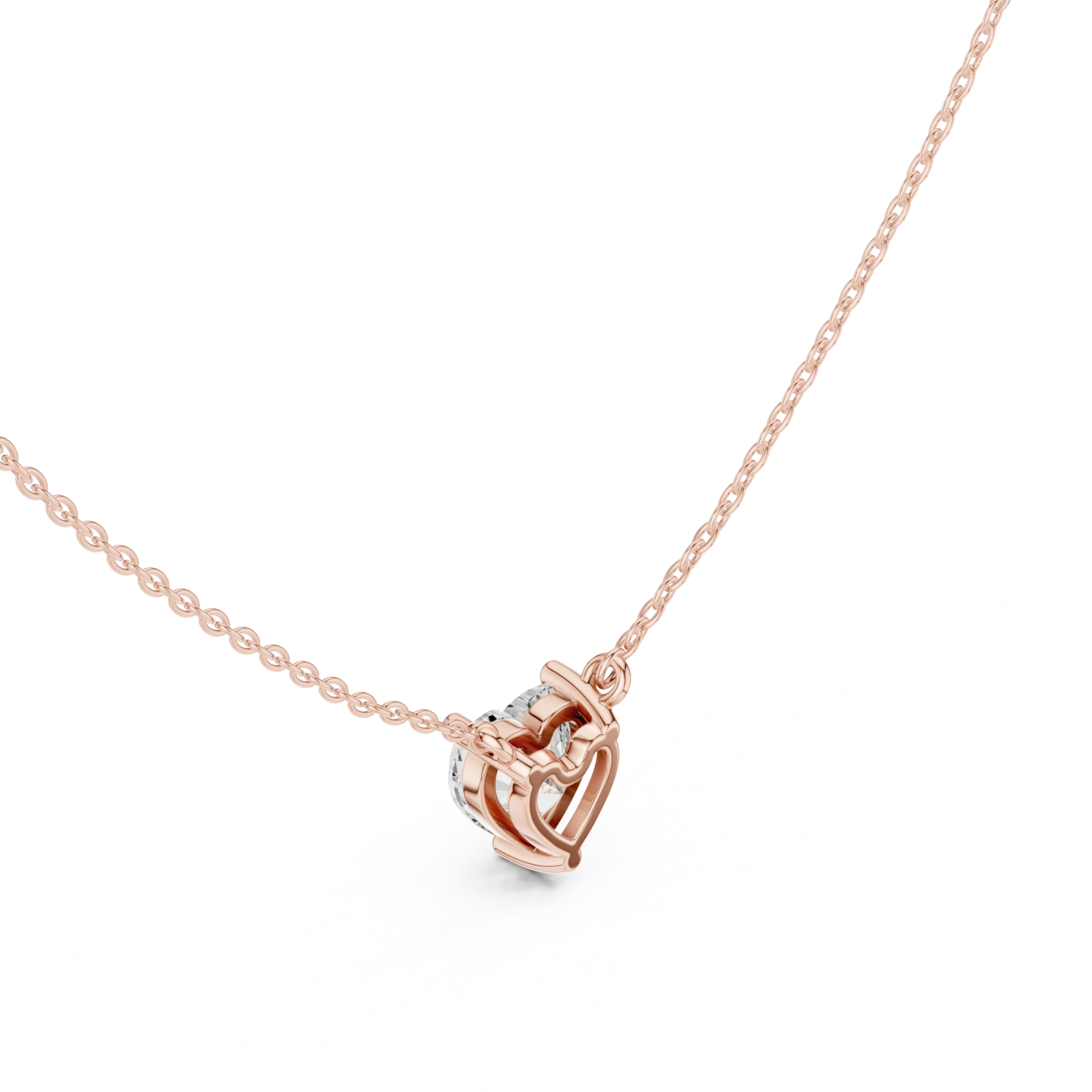 Pure Heart Solitaire Diamond Pendant