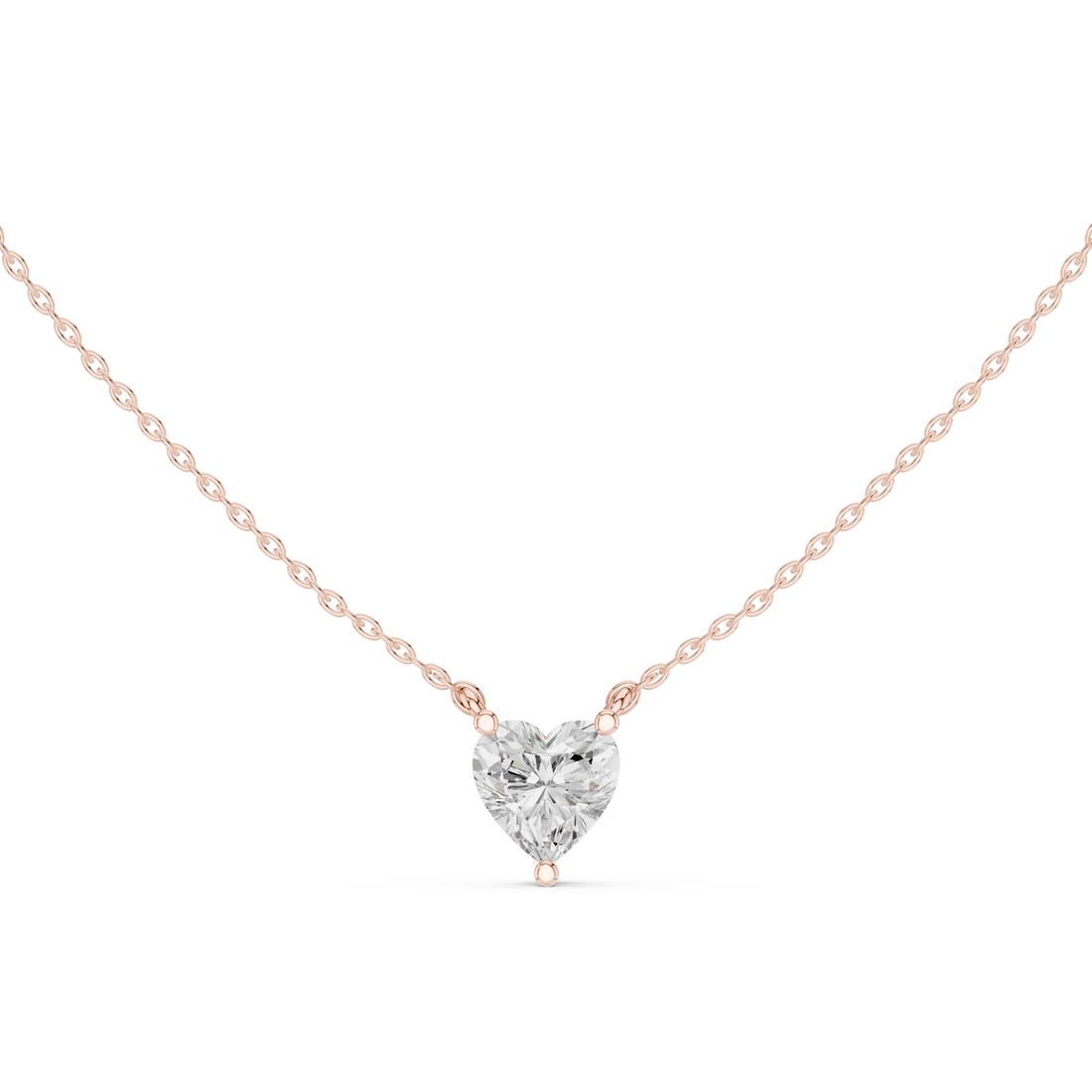Pure Heart Solitaire Diamond Pendant