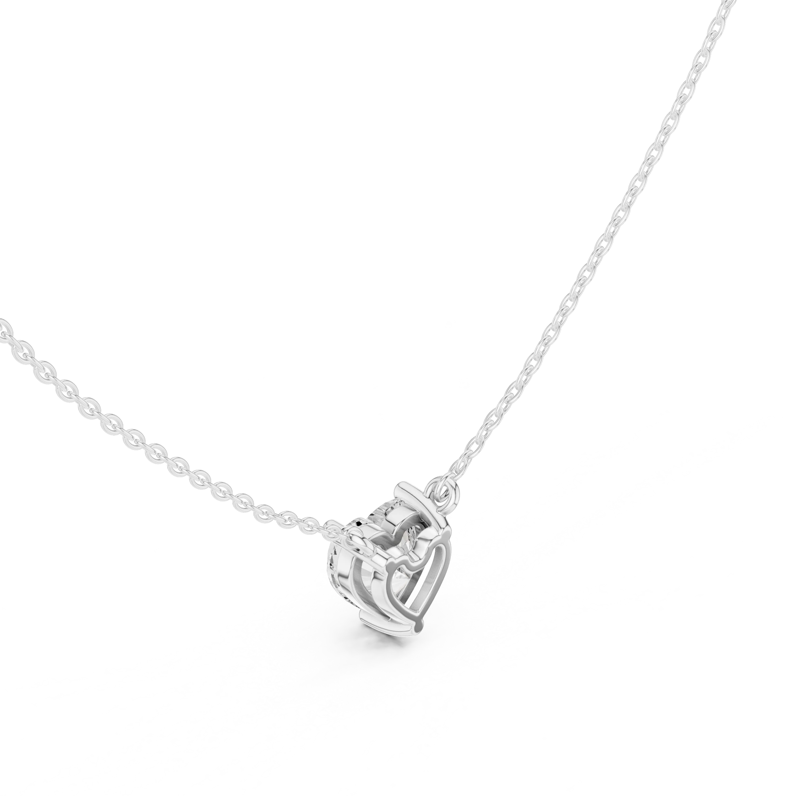 Pure Heart Solitaire Diamond Pendant