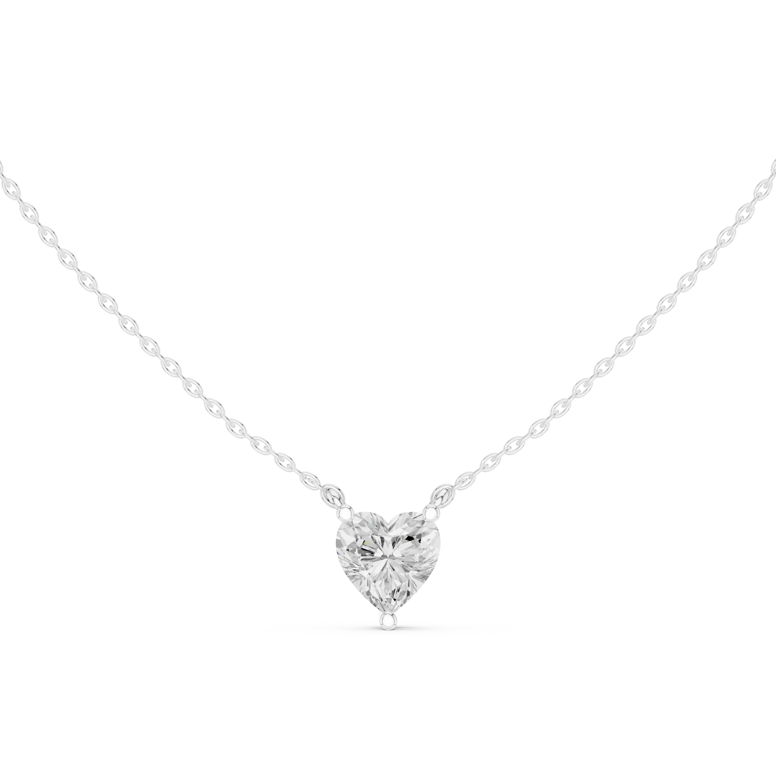 Pure Heart Solitaire Diamond Pendant