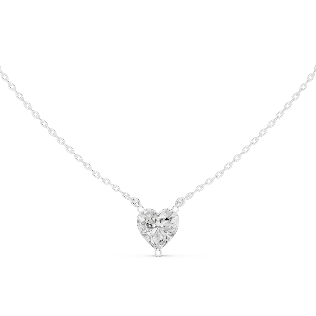 Pure Heart Solitaire Diamond Pendant