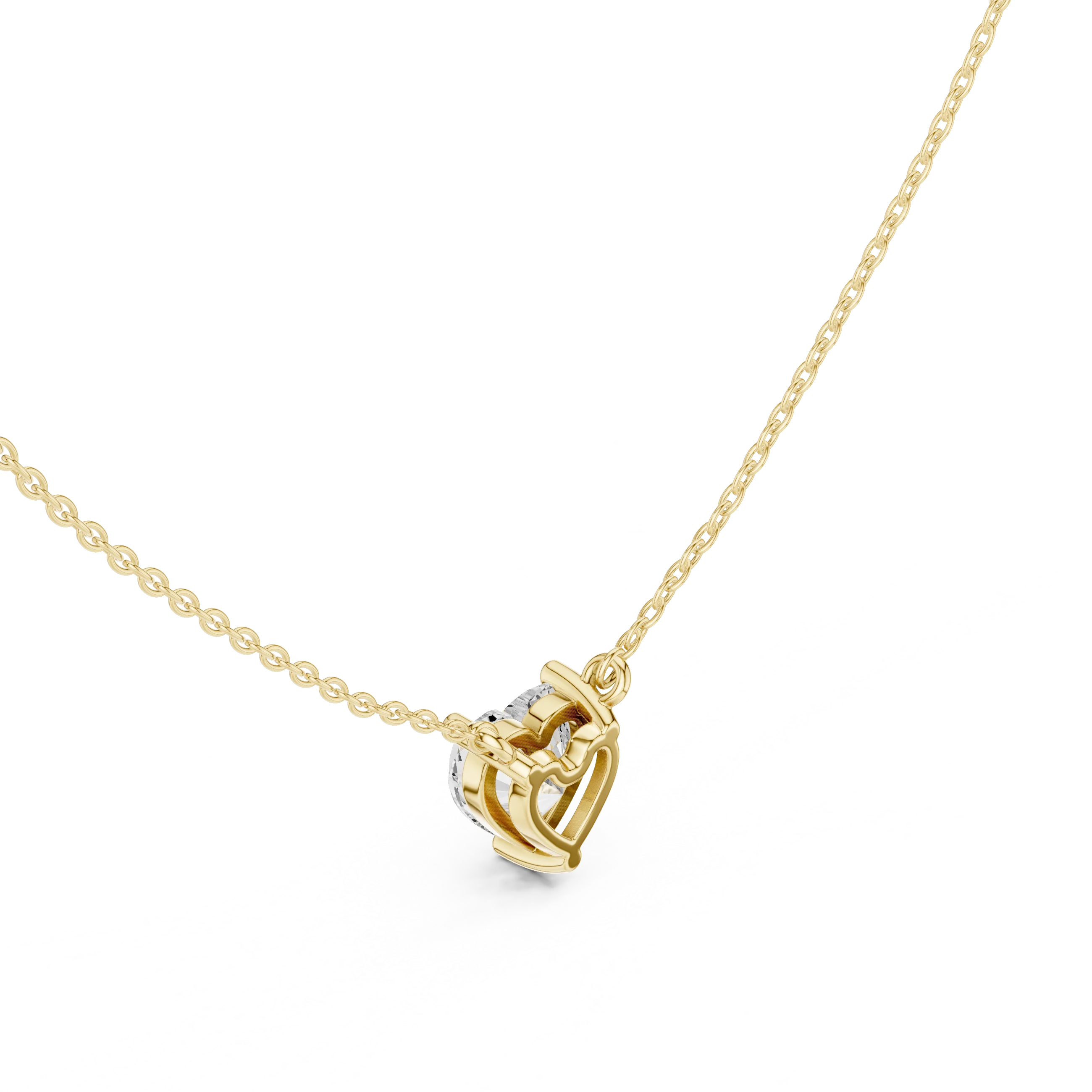 Pure Heart Solitaire Diamond Pendant