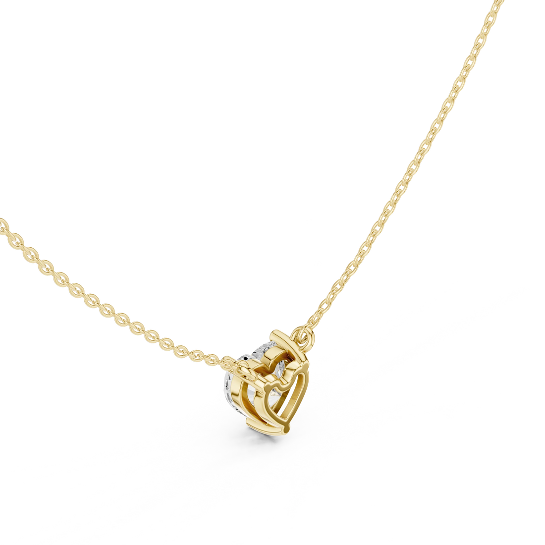 Pure Heart Solitaire Diamond Pendant