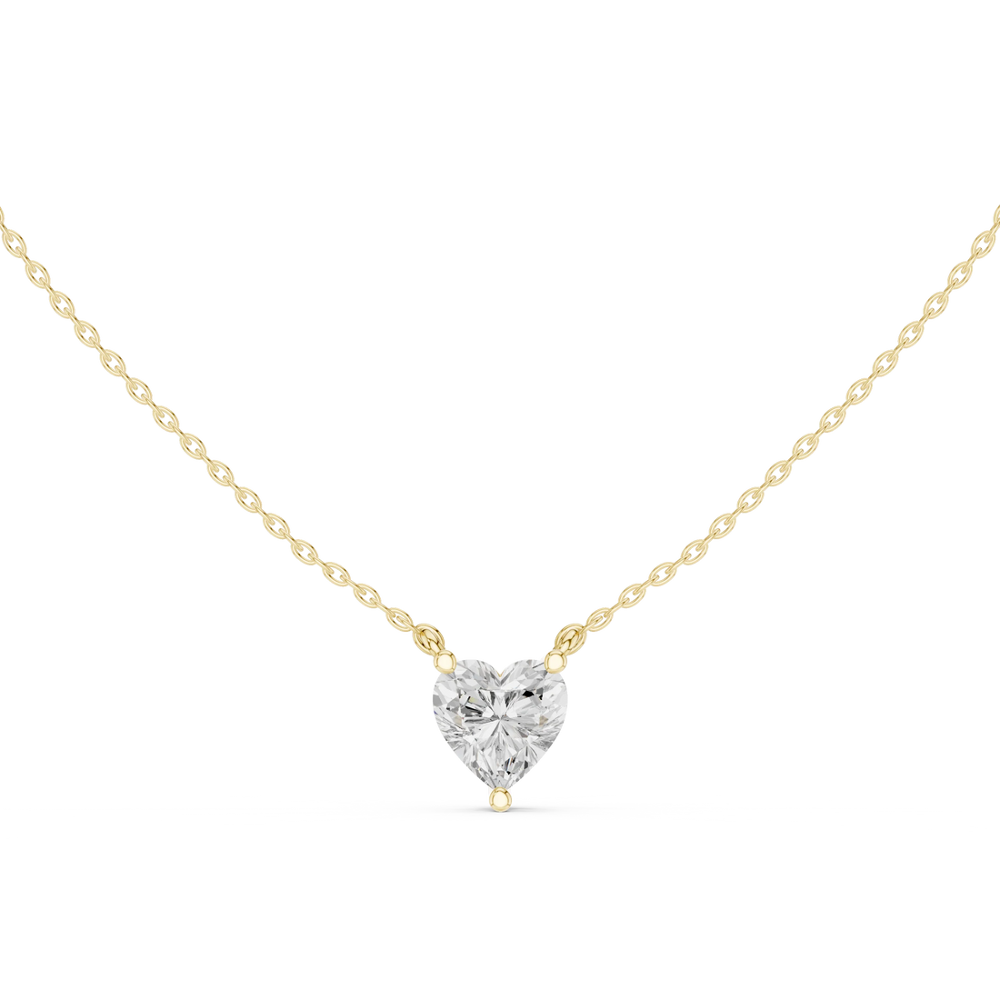 Pure Heart Solitaire Diamond Pendant