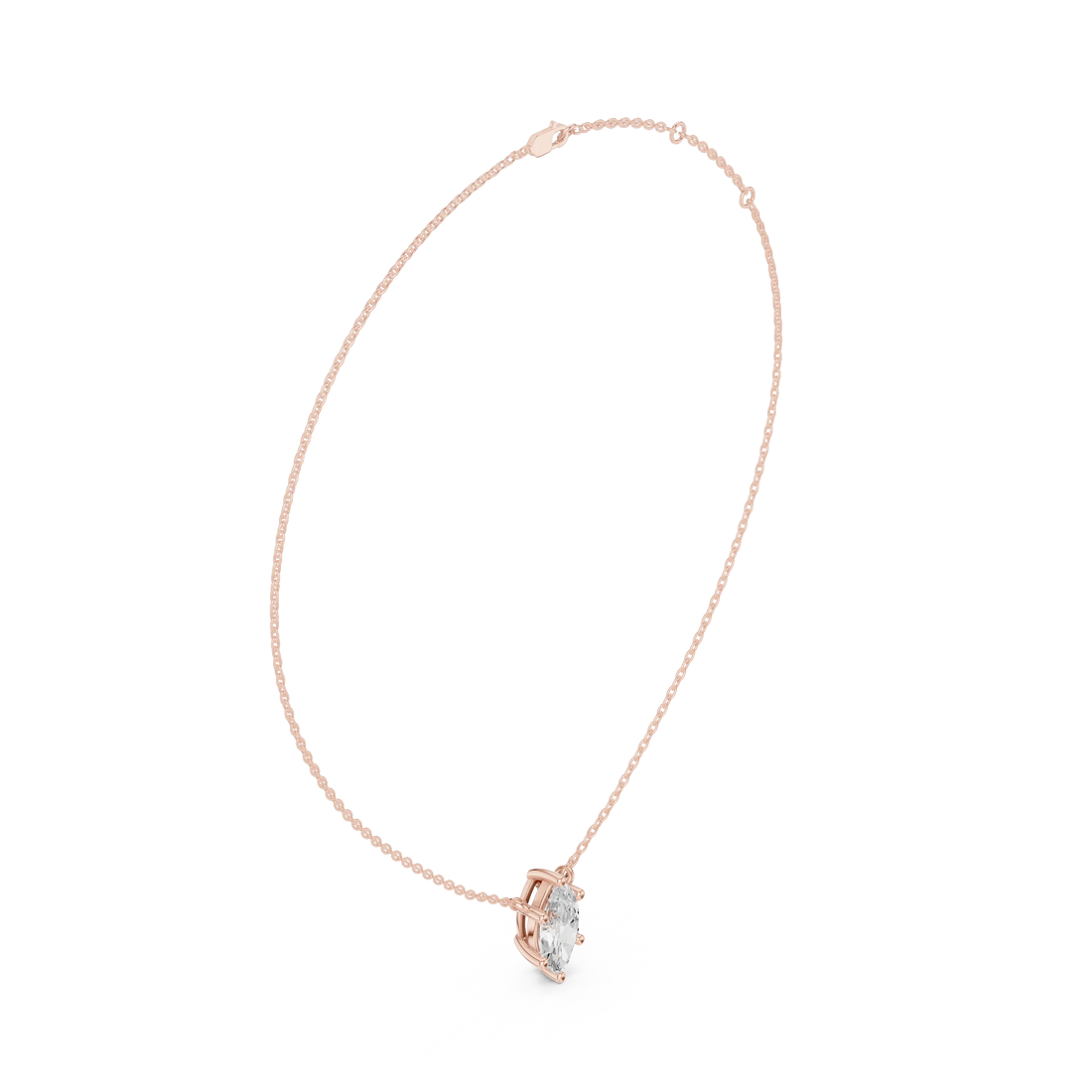 Marquise Grace Solitaire Diamond Pendant