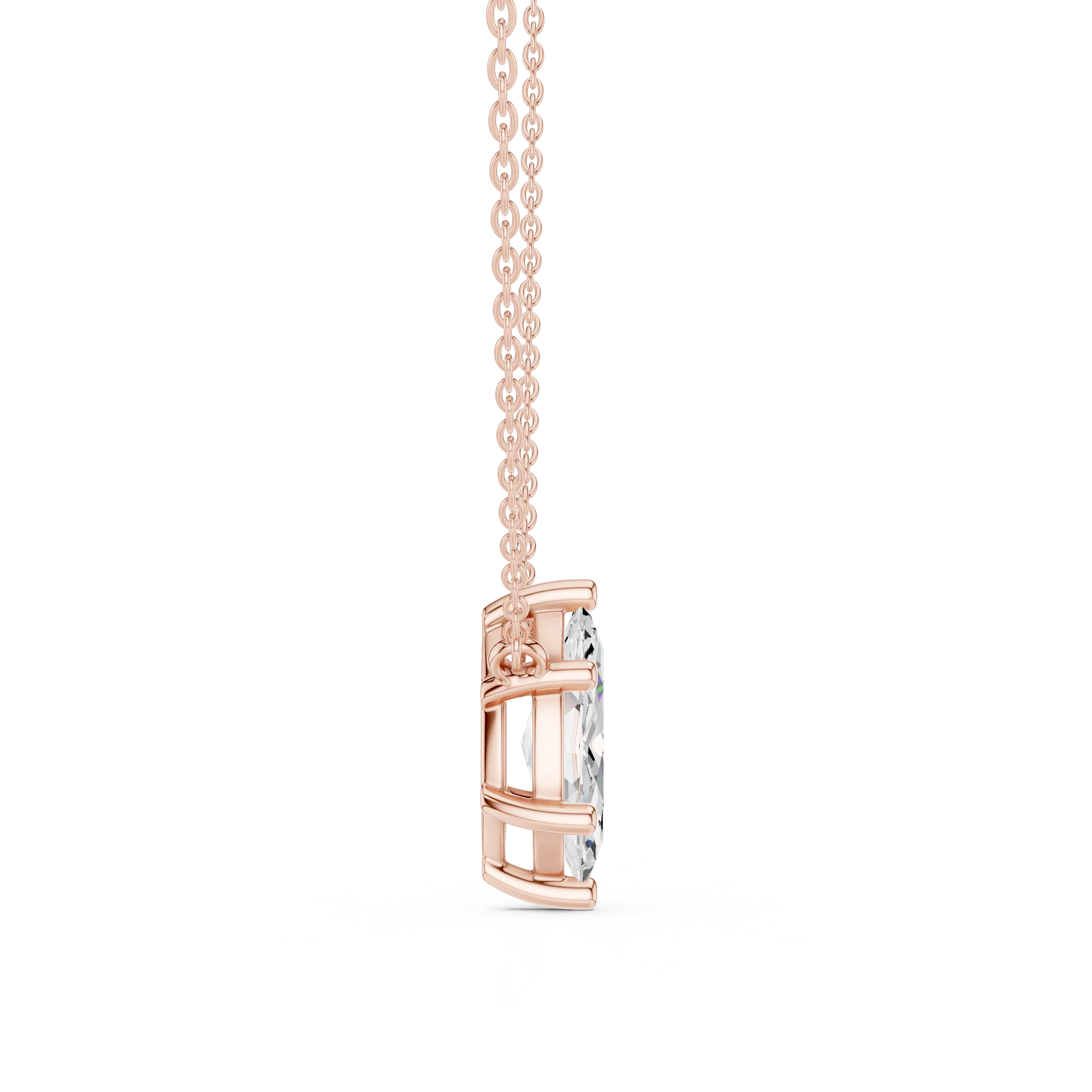 Marquise Grace Solitaire Diamond Pendant