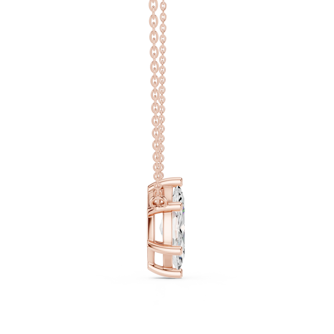 Marquise Grace Solitaire Diamond Pendant