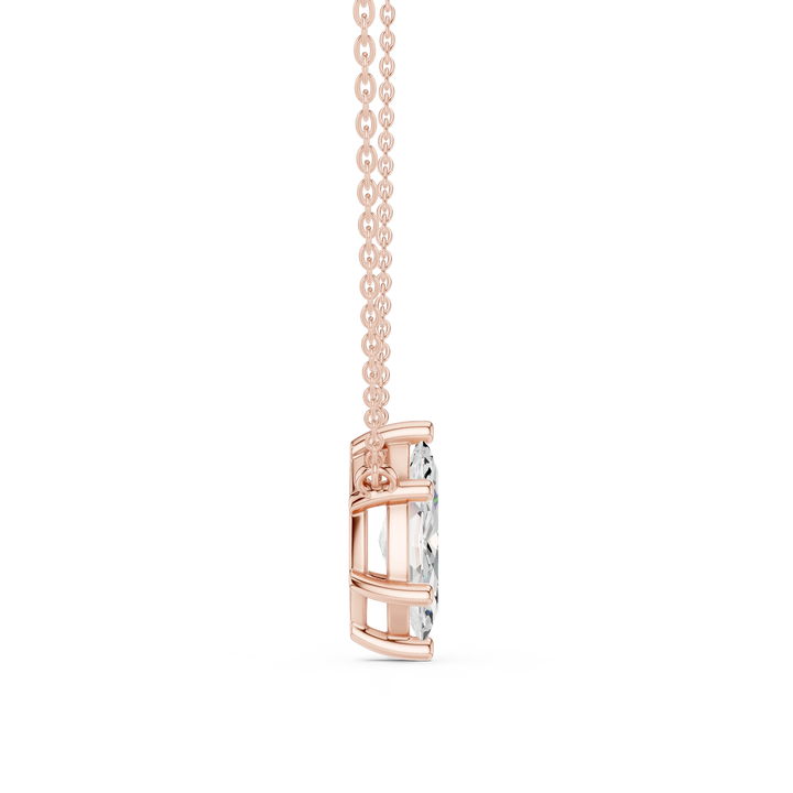 Marquise Grace Solitaire Diamond Pendant