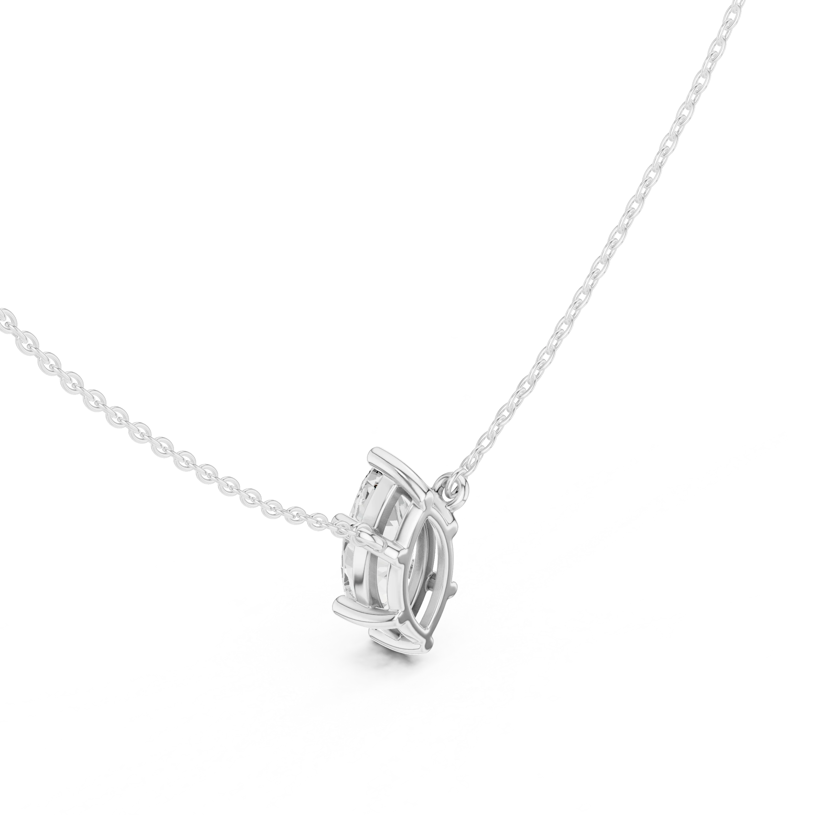 Marquise Grace Solitaire Diamond Pendant