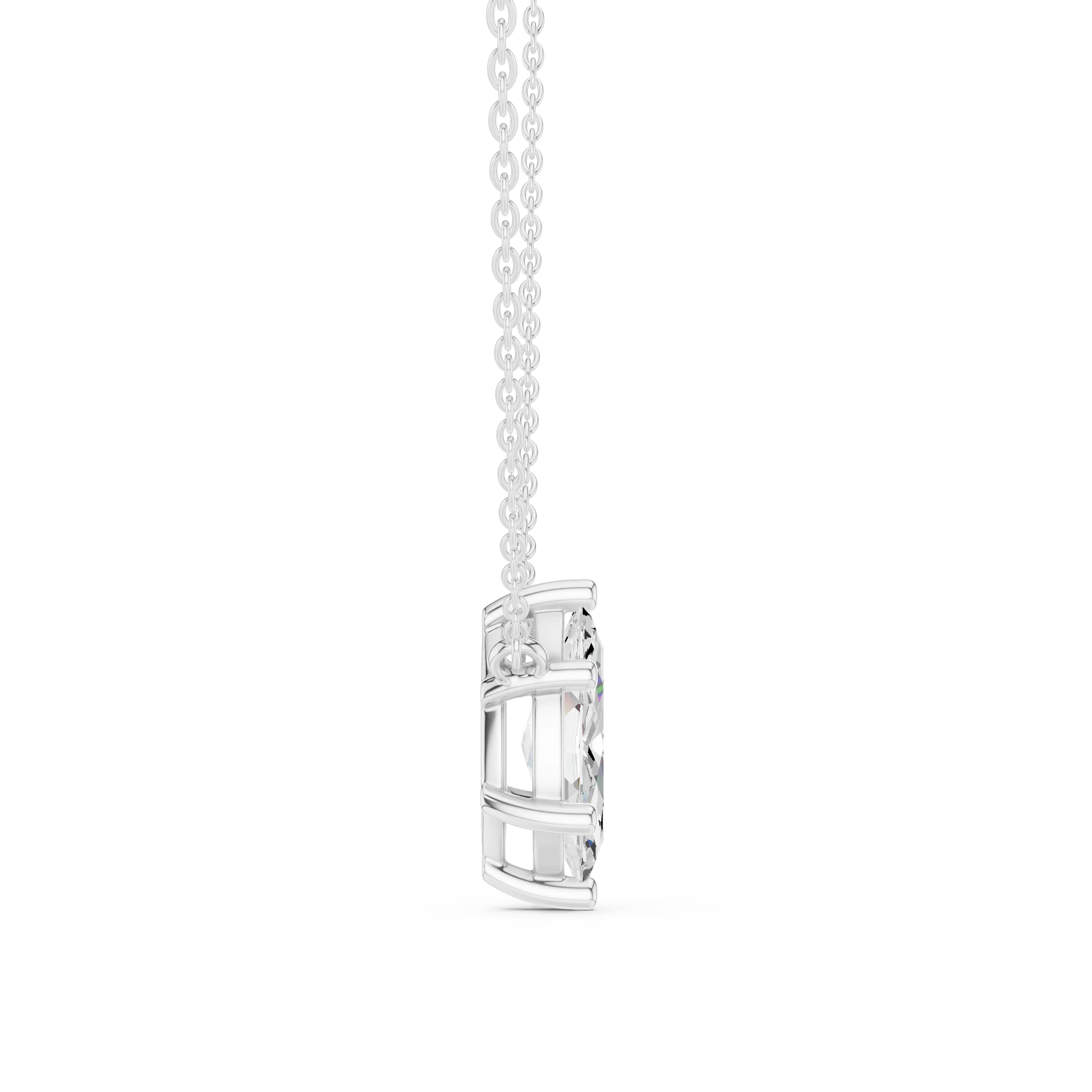 Marquise Grace Solitaire Diamond Pendant