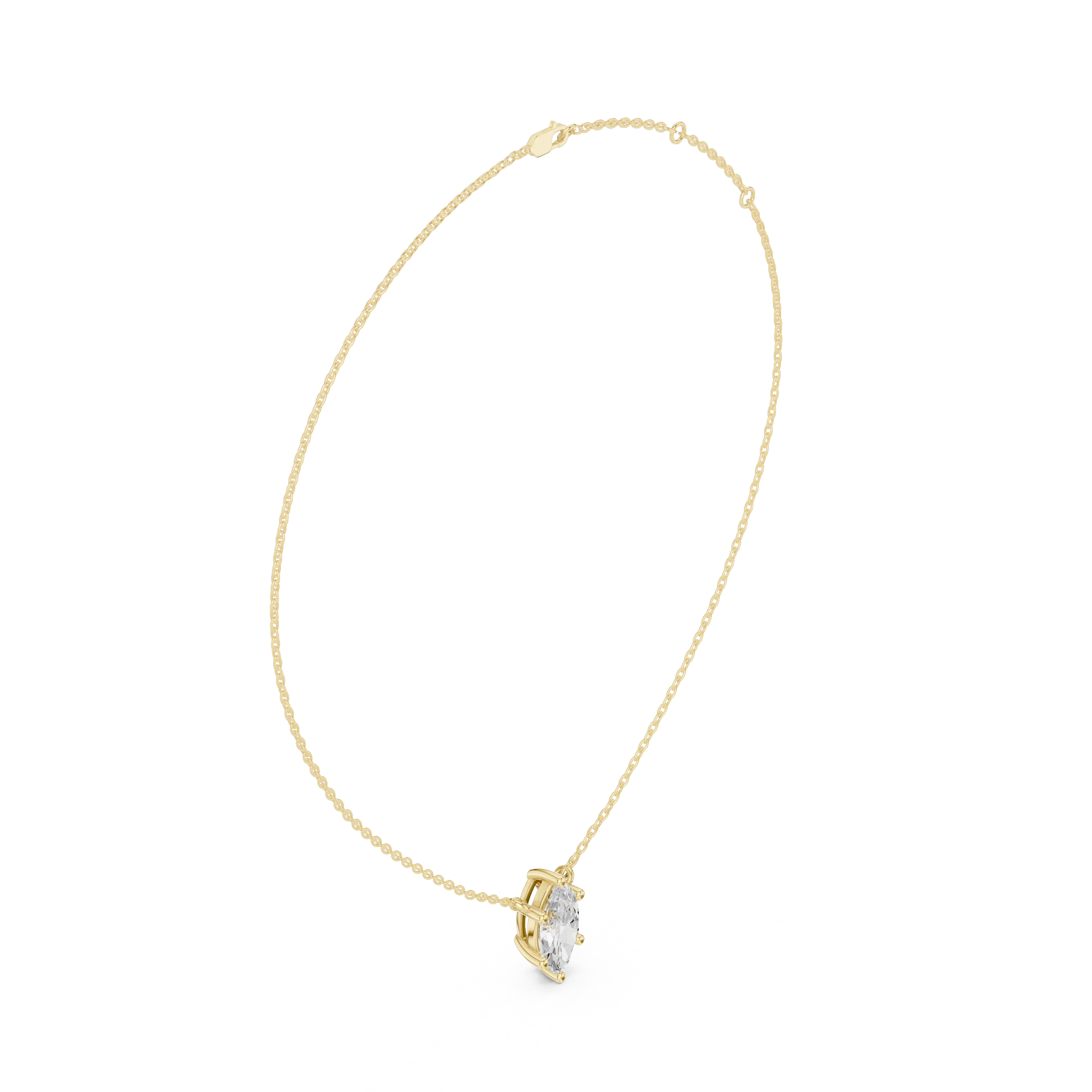 Marquise Grace Solitaire Diamond Pendant