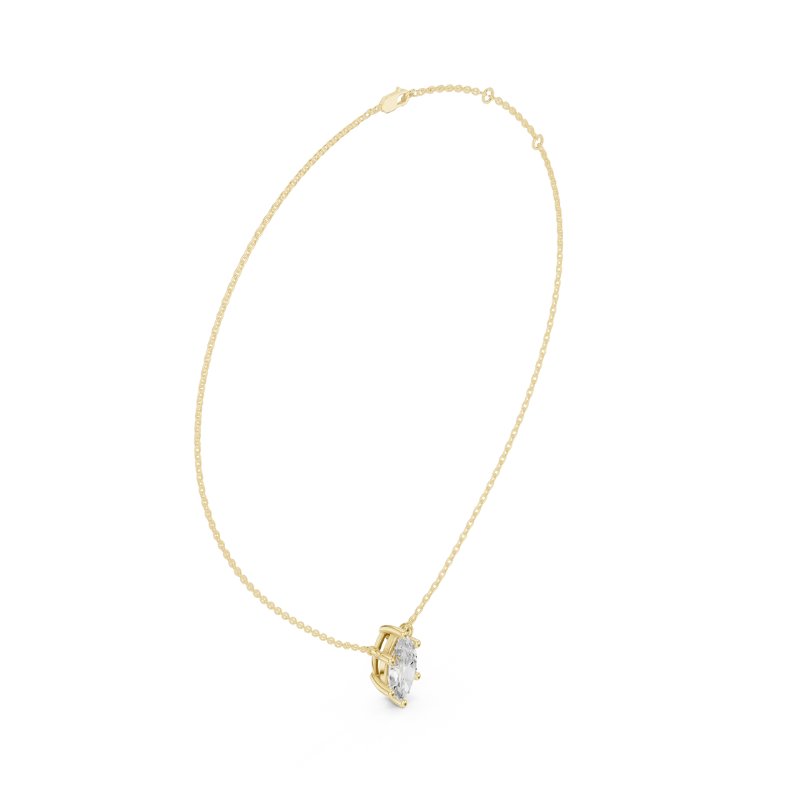 Marquise Grace Solitaire Diamond Pendant