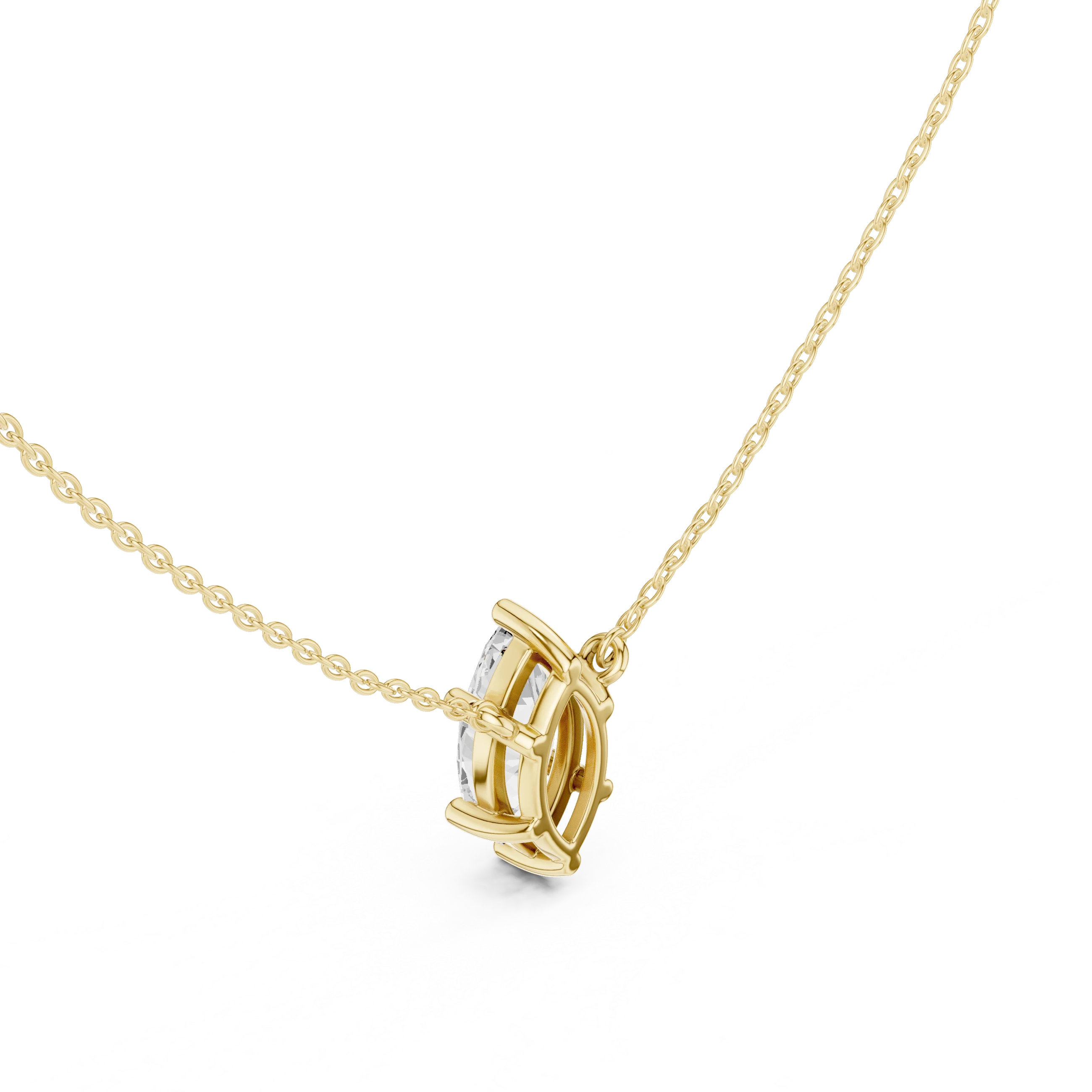 Marquise Grace Solitaire Diamond Pendant