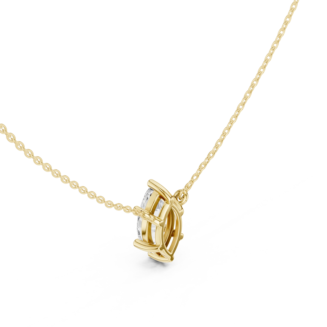 Marquise Grace Solitaire Diamond Pendant