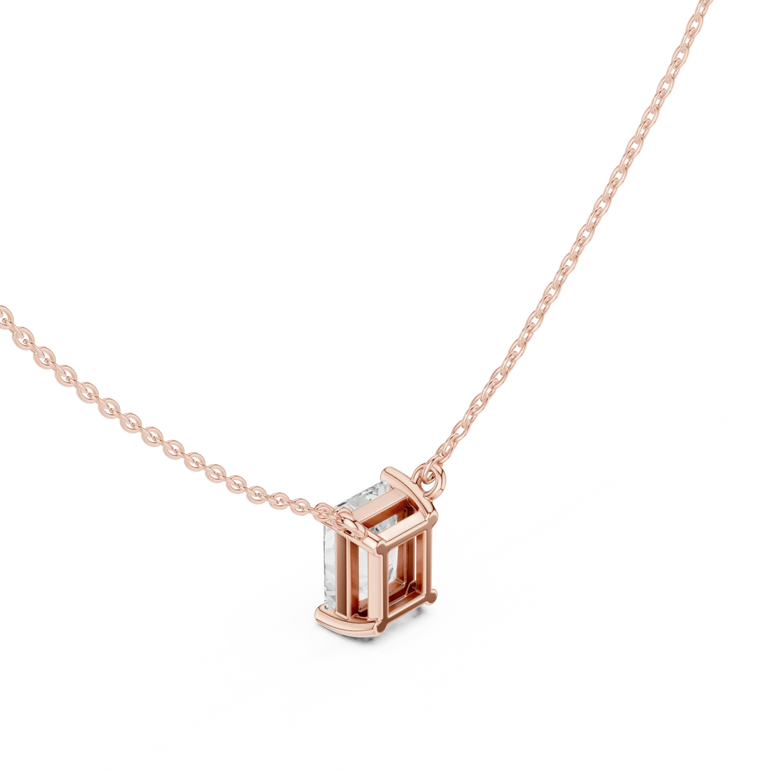 Radiant Grace Solitaire Diamond Pendant