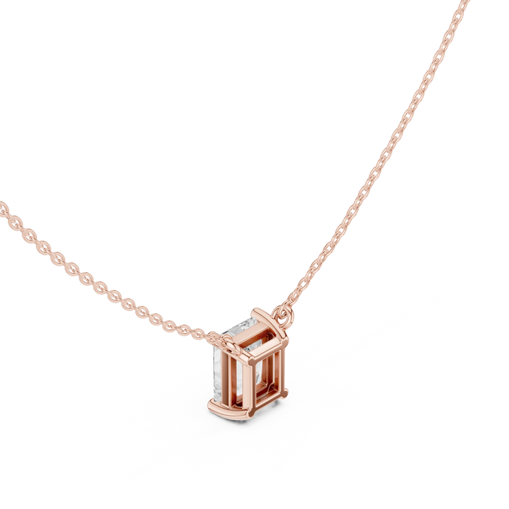 Radiant Grace Solitaire Diamond Pendant