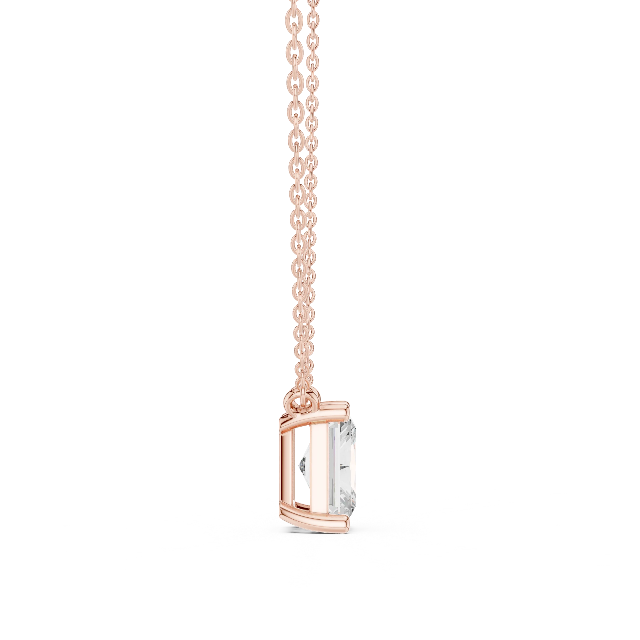 Radiant Grace Solitaire Diamond Pendant