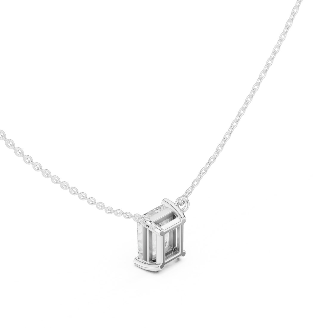 Radiant Grace Solitaire Diamond Pendant