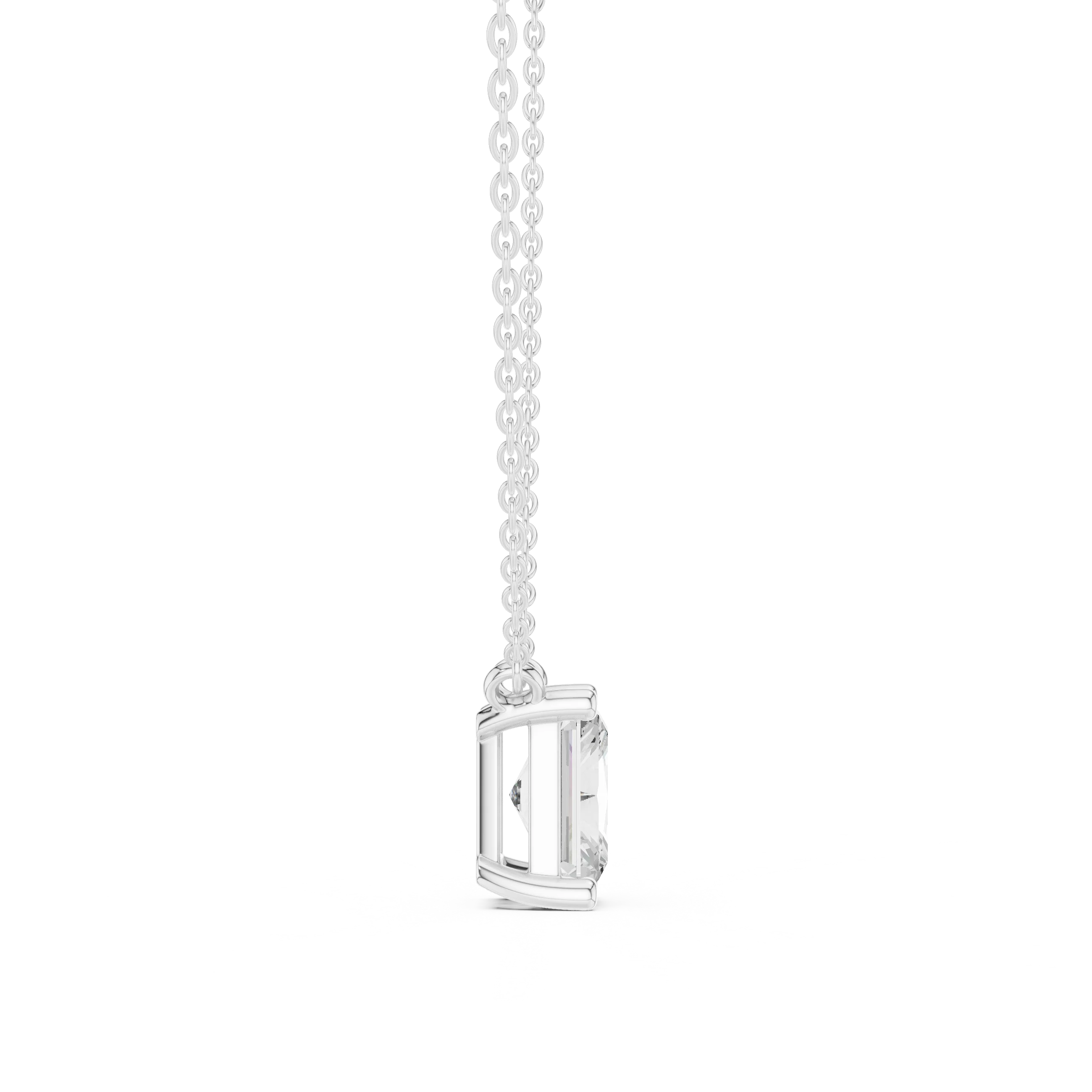 Radiant Grace Solitaire Diamond Pendant