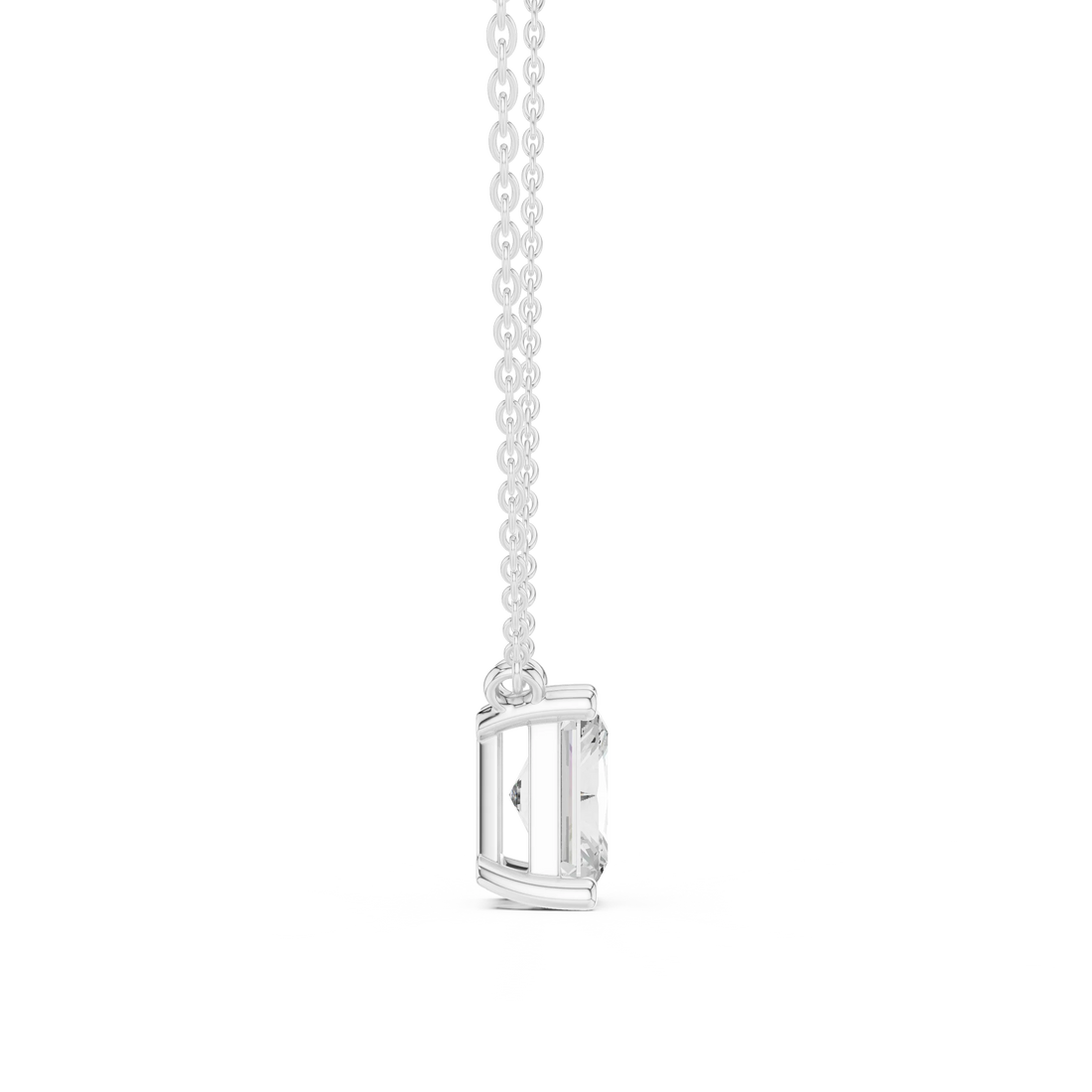 Radiant Grace Solitaire Diamond Pendant
