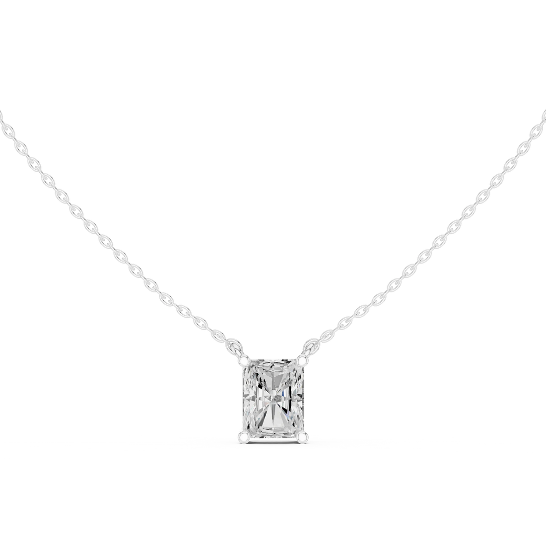 Radiant Grace Solitaire Diamond Pendant