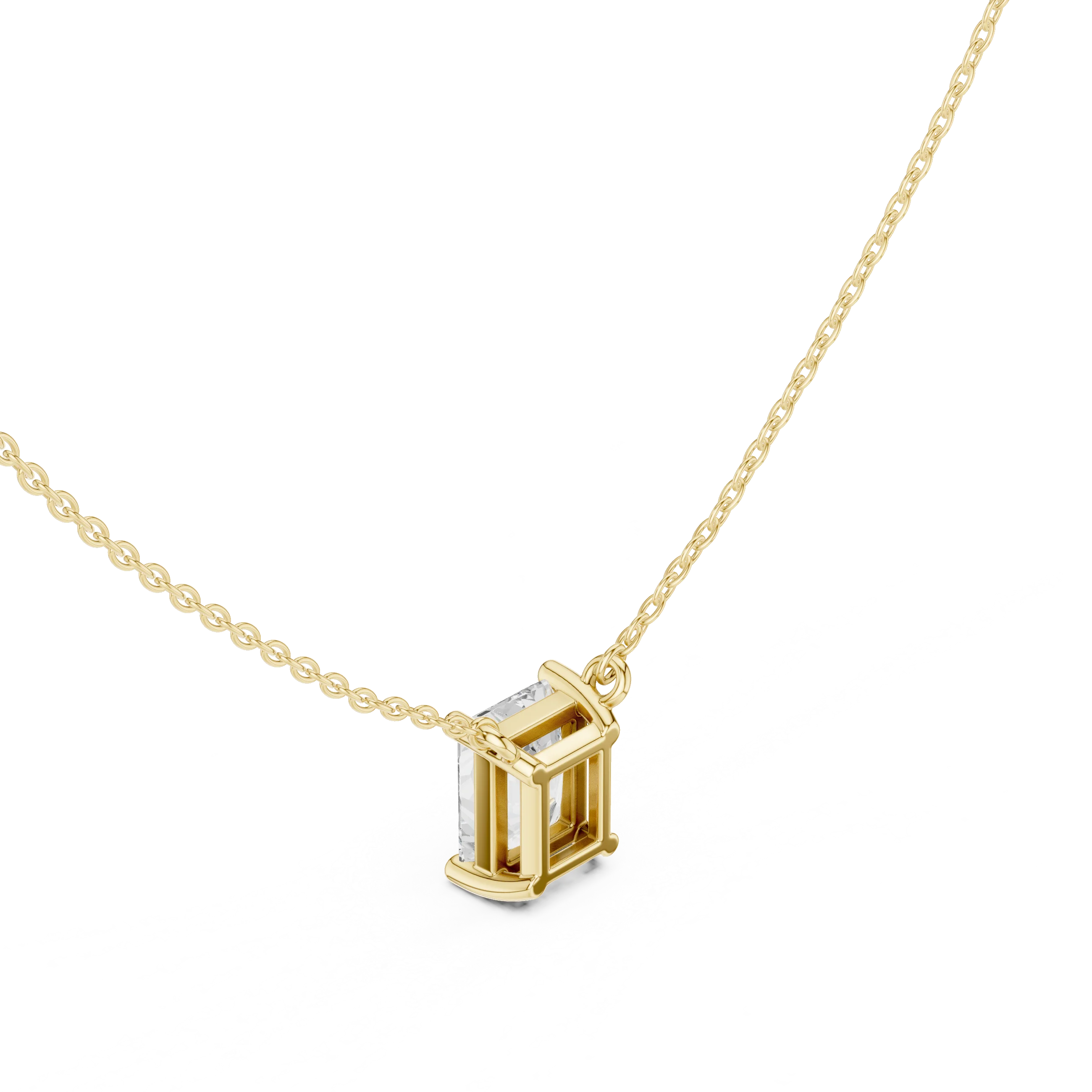 Radiant Grace Solitaire Diamond Pendant