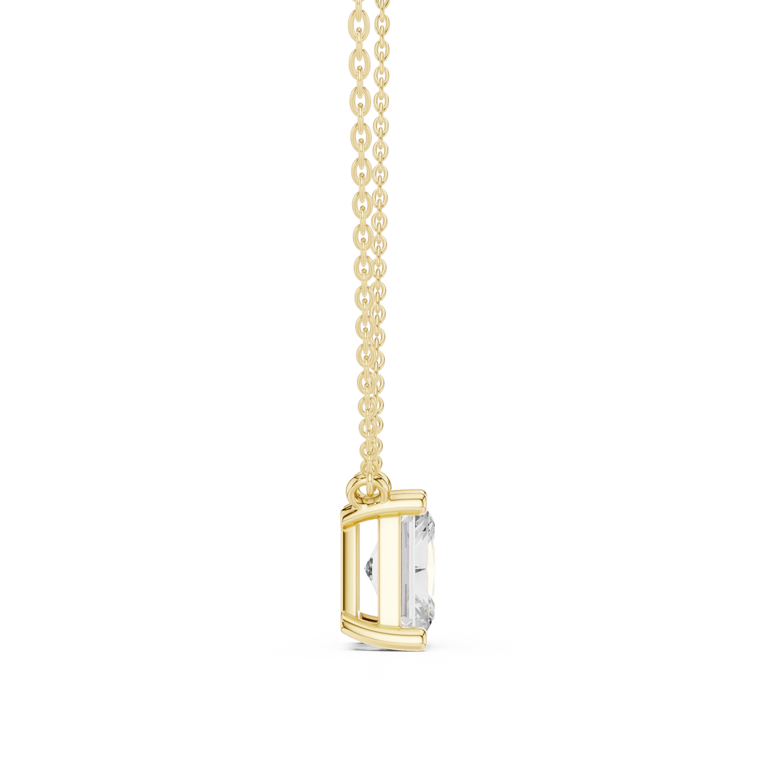 Radiant Grace Solitaire Diamond Pendant