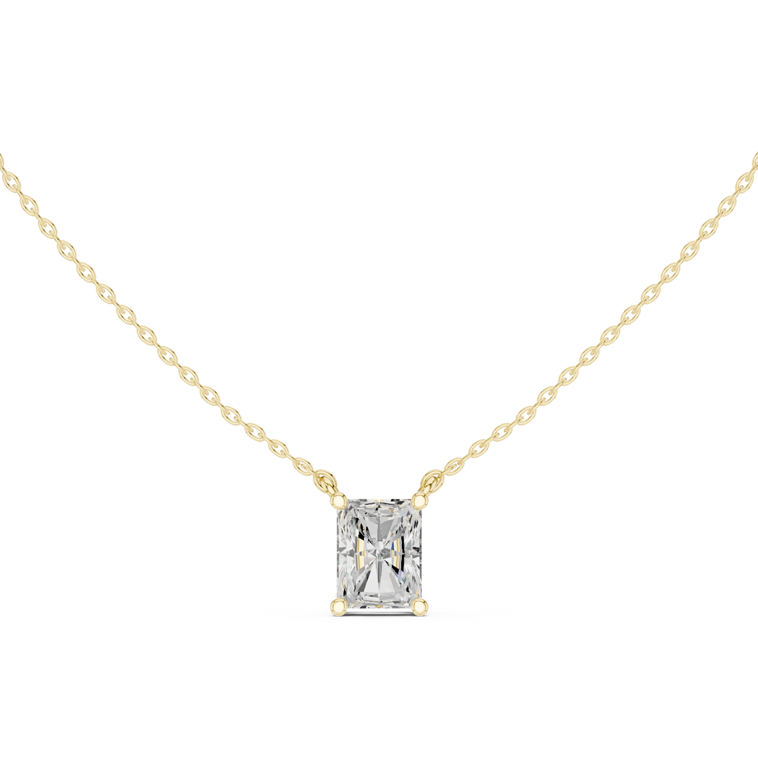 Radiant Grace Solitaire Diamond Pendant