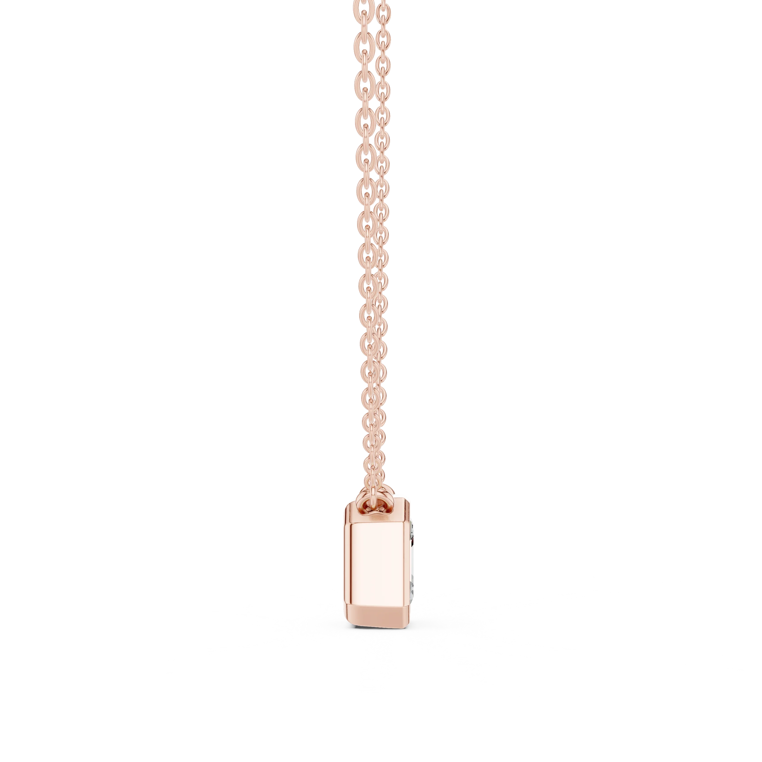 Celestia Asscher Bezel Diamond Pendant