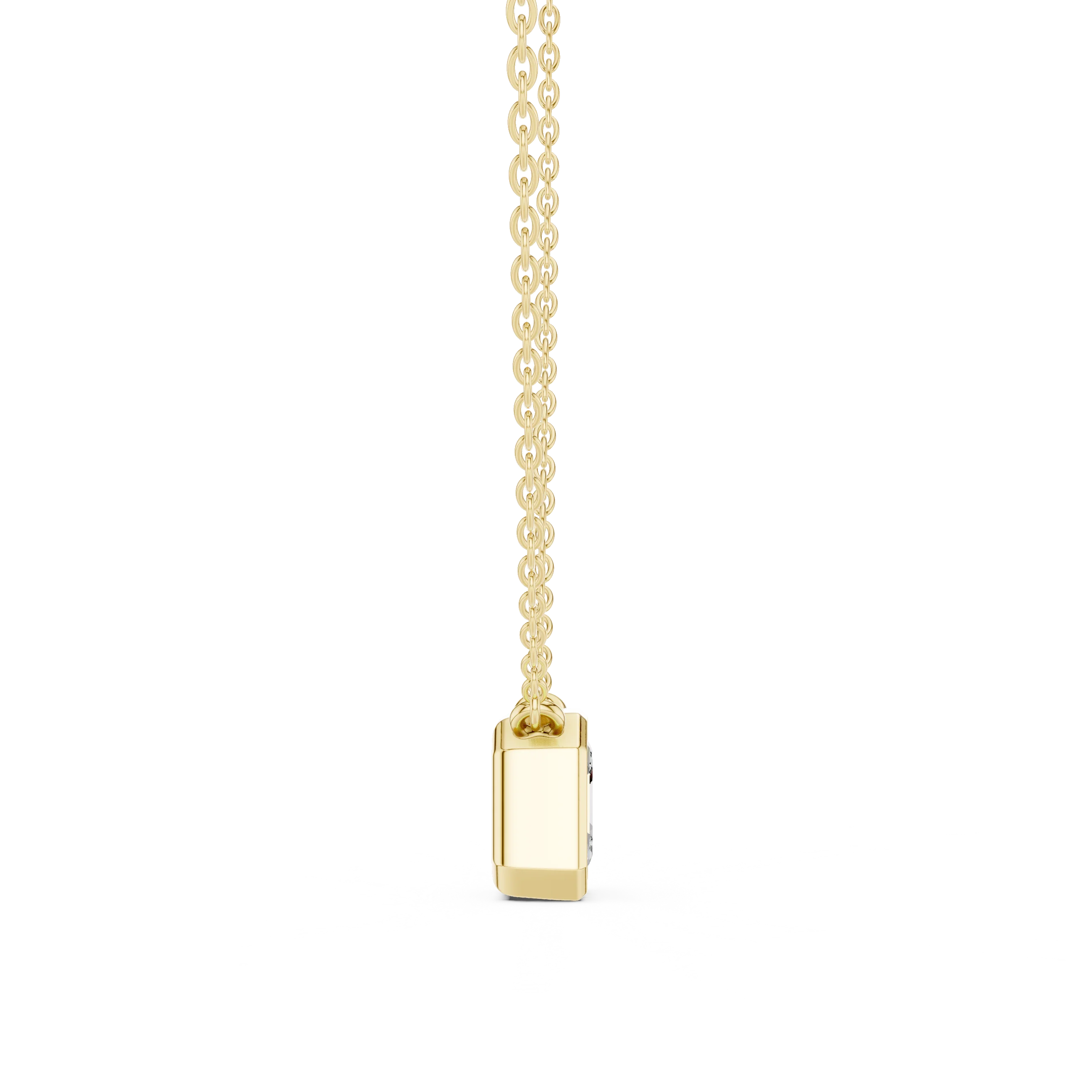 Celestia Asscher Bezel Diamond Pendant