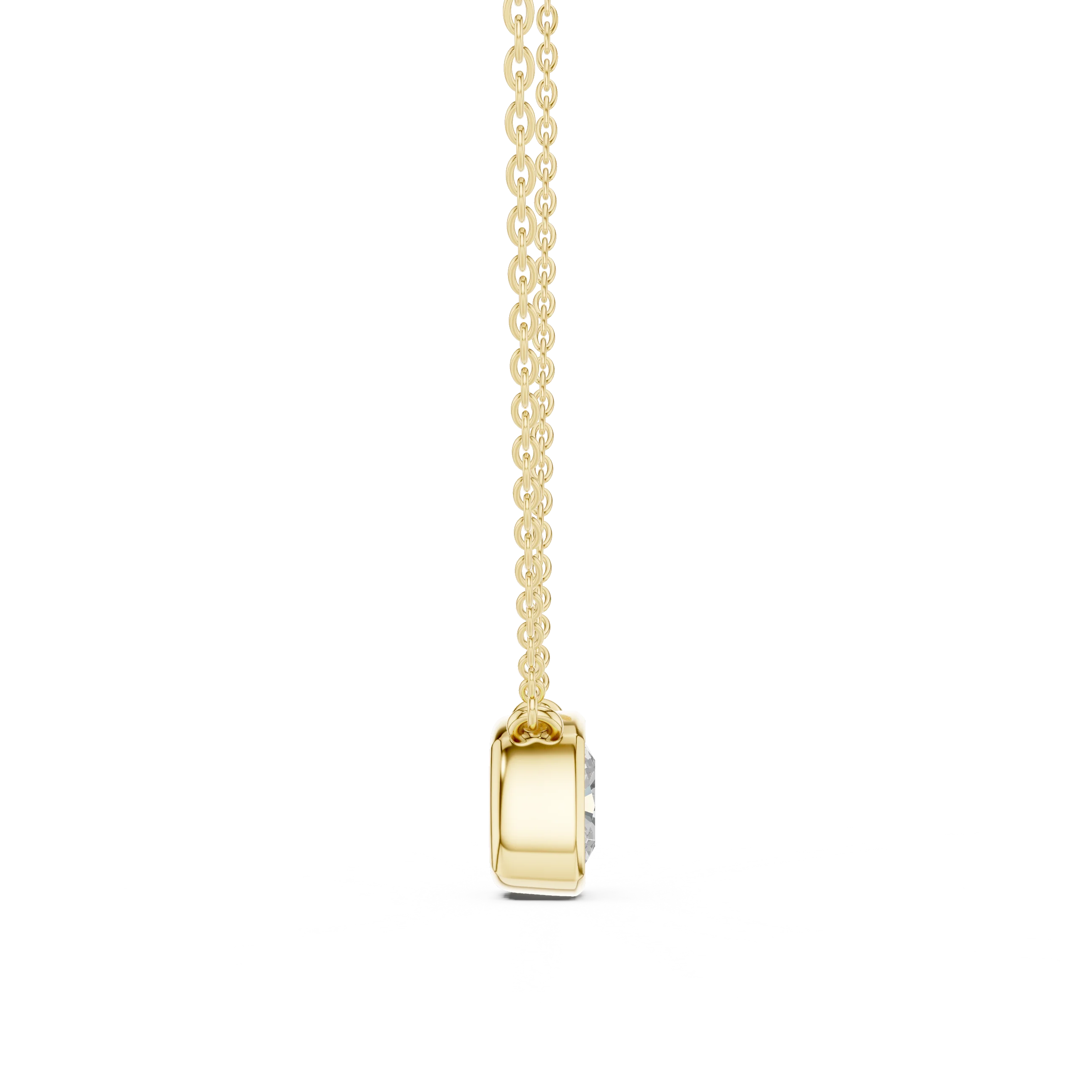 Aurora Cushion Bezel Diamond Pendant